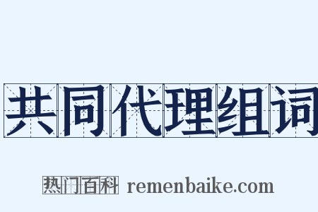 共同代理组词是什么意思的图片